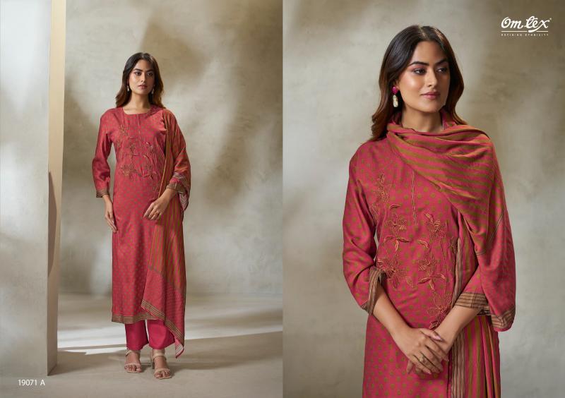 Omtex jasrah belizza dress material wholesale